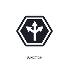 junction isolated icon. simple element illustration from signs concept icons. junction editable logo sign symbol design on white background. can be use for web and mobile