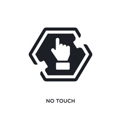 Obraz premium no touch isolated icon. simple element illustration from signs concept icons. no touch editable logo sign symbol design on white background. can be use for web and mobile