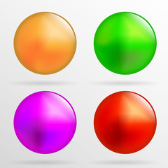 Multicolored beads on a white background. © Andrey