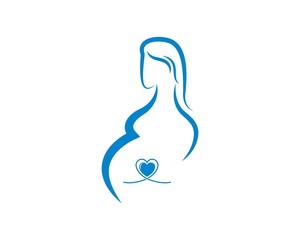 beauty pregnant women vector icon