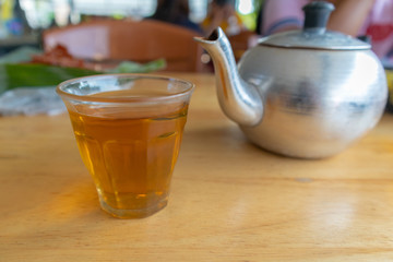 close up of Morning tea in dim sum restaurant at Southern Thailand