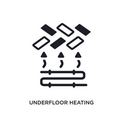 underfloor heating isolated icon. simple element illustration from smart home concept icons. underfloor heating editable logo sign symbol design on white background. can be use for web and mobile