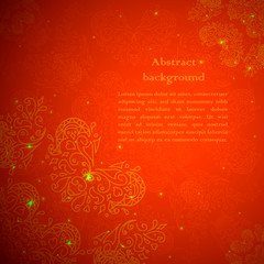 Red ornament background
