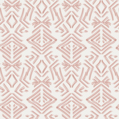 Soft Pink Ethnic Brush Stroke Seamless Repeat Vector Pattern