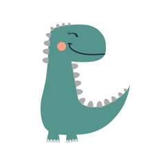 cute dinosaur drawn as vector for kids fashion