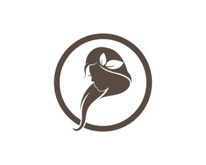 natural beauty woman vector illustration template