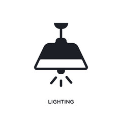 lighting isolated icon. simple element illustration from smart house concept icons. lighting editable logo sign symbol design on white background. can be use for web and mobile