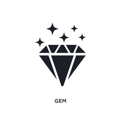 gem isolated icon. simple element illustration from success concept icons. gem editable logo sign symbol design on white background. can be use for web and mobile