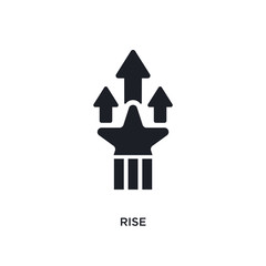 rise isolated icon. simple element illustration from success concept icons. rise editable logo sign symbol design on white background. can be use for web and mobile