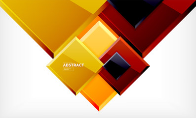 Geometric abstract background, modern square design