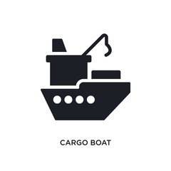 cargo boat isolated icon. simple element illustration from ultimate glyphicons concept icons. cargo boat editable logo sign symbol design on white background. can be use for web and mobile