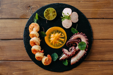 large seafood plate
