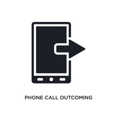 phone call outcoming isolated icon. simple element illustration from ultimate glyphicons concept icons. phone call outcoming editable logo sign symbol design on white background. can be use for web