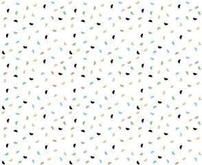 Seamless Pattern Colourful Semicircles, Confetti Style	