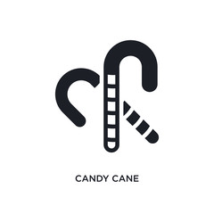 candy cane isolated icon. simple element illustration from winter concept icons. candy cane editable logo sign symbol design on white background. can be use for web and mobile