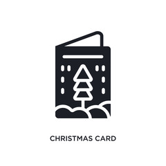 christmas card isolated icon. simple element illustration from winter concept icons. christmas card editable logo sign symbol design on white background. can be use for web and mobile