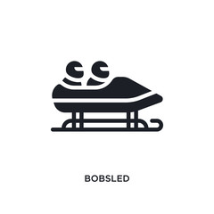 bobsled isolated icon. simple element illustration from winter concept icons. bobsled editable logo sign symbol design on white background. can be use for web and mobile