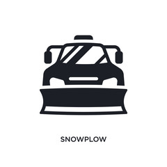 snowplow isolated icon. simple element illustration from winter concept icons. snowplow editable logo sign symbol design on white background. can be use for web and mobile