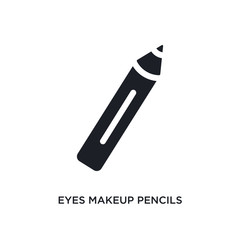 eyes makeup pencils isolated icon. simple element illustration from woman clothing concept icons. eyes makeup pencils editable logo sign symbol design on white background. can be use for web and