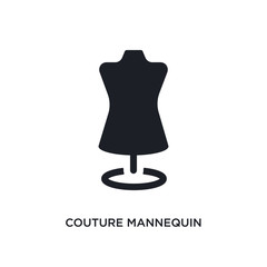 couture mannequin isolated icon. simple element illustration from woman clothing concept icons. couture mannequin editable logo sign symbol design on white background. can be use for web and mobile