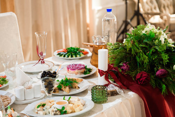 banquet in a restaurant, party in a restaurant