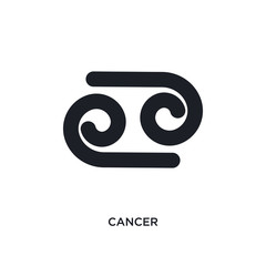 cancer isolated icon. simple element illustration from zodiac concept icons. cancer editable logo sign symbol design on white background. can be use for web and mobile