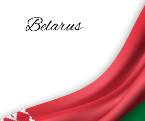 waving flag on white background.
