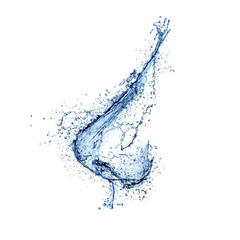 Nose made of water splashes