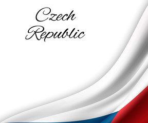 waving flag on white background.