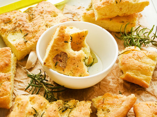 Traditional italian focaccia