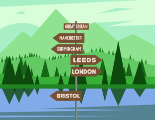 United Kingdom map country infographics
