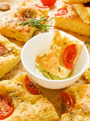 Traditional italian focaccia