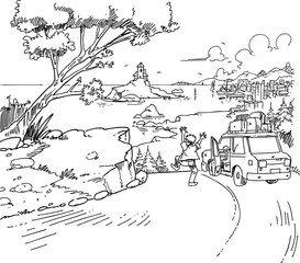 Obraz premium przejazd do ośrodka