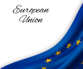 waving flag on white background.