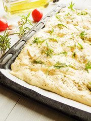 Traditional italian focaccia
