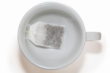 Tea cup on a white bckground