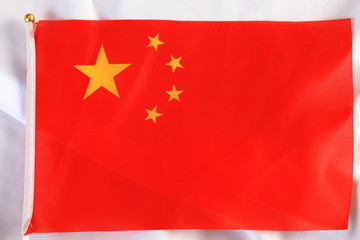 Close up of The China flag
