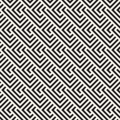 Vector seamless pattern. Geometric striped ornament. Simple tileable lines background.