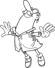 A man is hovering with luck