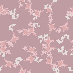 UFO camouflage of various shades of pink, white and nude colors