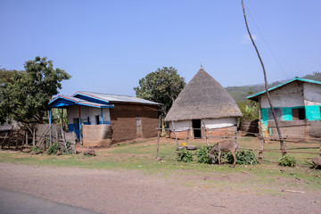 Obraz premium Landscape house Afar in Danakil