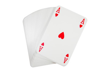 Playing card on a white background