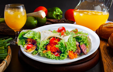  tortilla wrap with grilled