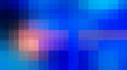 Vector abstract pixel or geometric pattern background. Illustration of squares with color blue blurred gradient background. Vector multicolor mosaic or rectangular background design for wallpaper