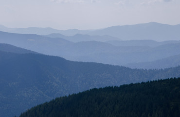Obraz premium Mountains in blue tone.