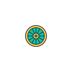 Alloy wheel icon design. Transportation icon vector design