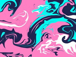 Obraz na płótnie Canvas beautiful colourful abstract aquatic pink blue marble texture surface splash watercolour acrylic flow art artistic wallpaper background craft water liquid wave canvas illustration creative flat design