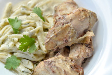 pork chop with sauce