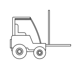 under construction forklift vehicle