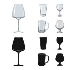 Isolated object of form and celebration logo. Collection of form and volume vector icon for stock.